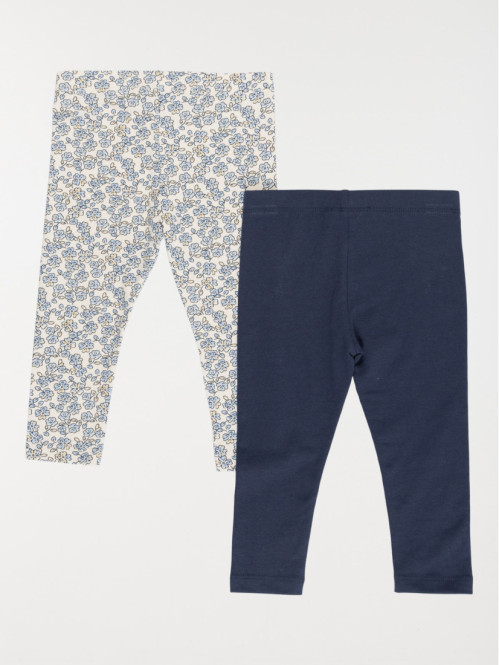 Lot de 2 leggings fille...