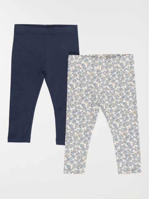 Lot de 2 leggings fille...
