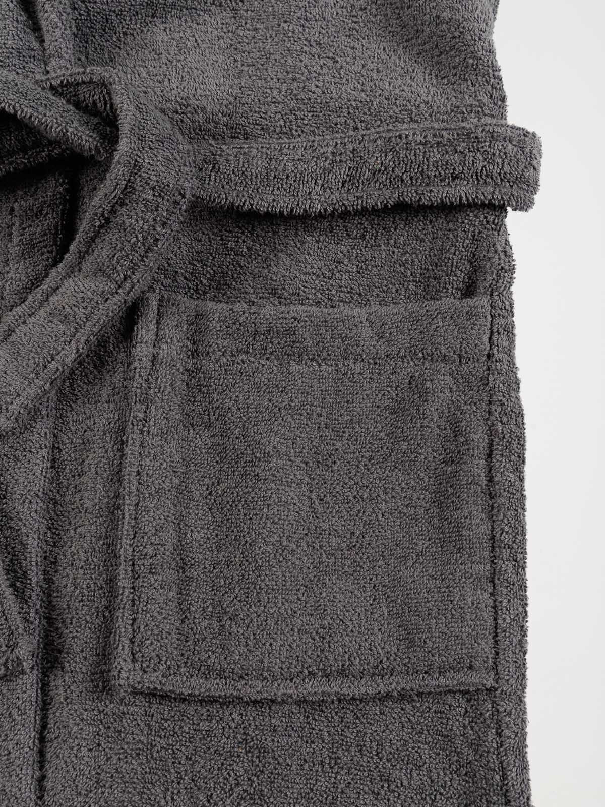 Peignoir adulte gris anthracite