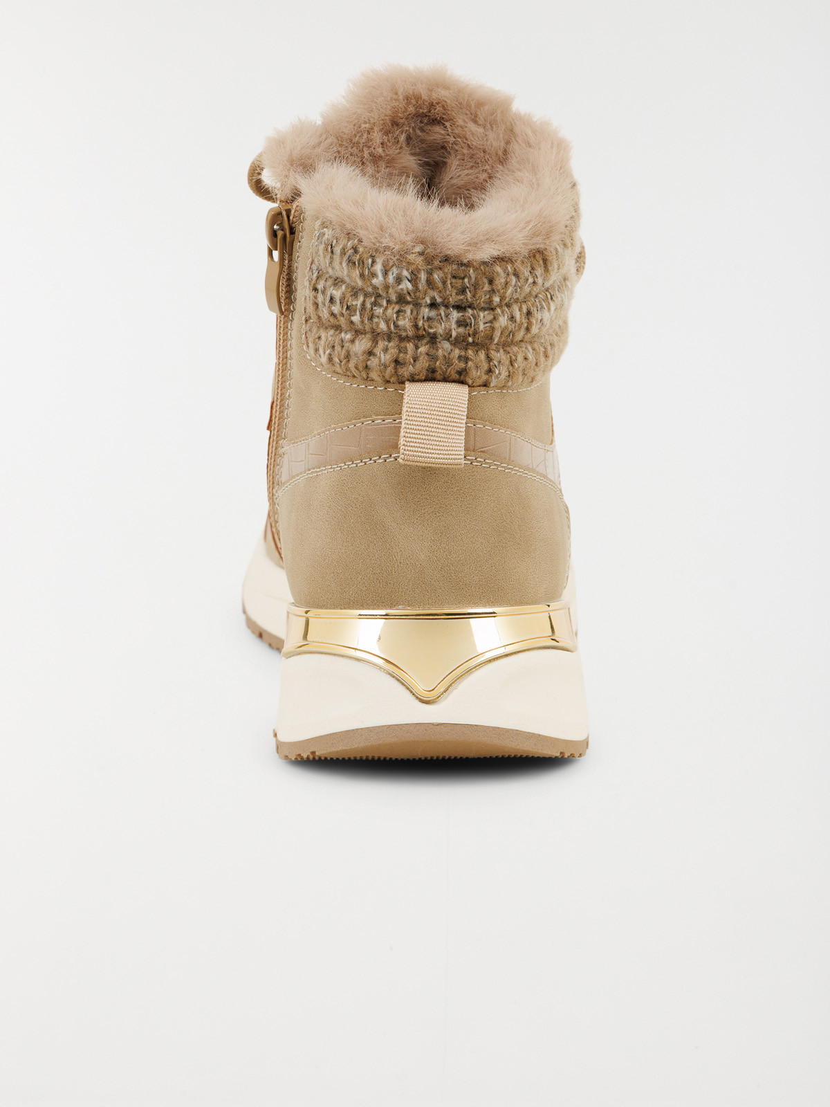 Baskets montantes femme beige (36-41)