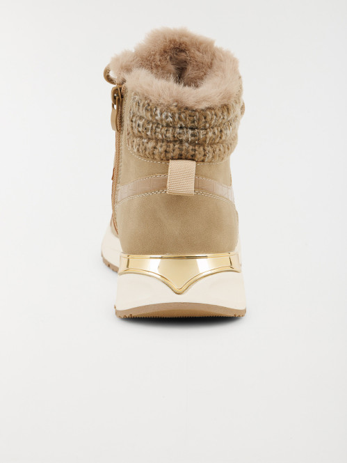 Baskets montantes femme beige (36-41)