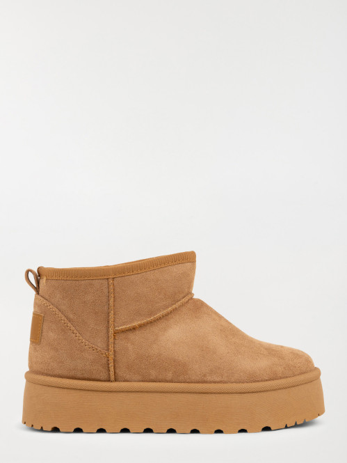 Bottines camel en suédine femme (36-41)