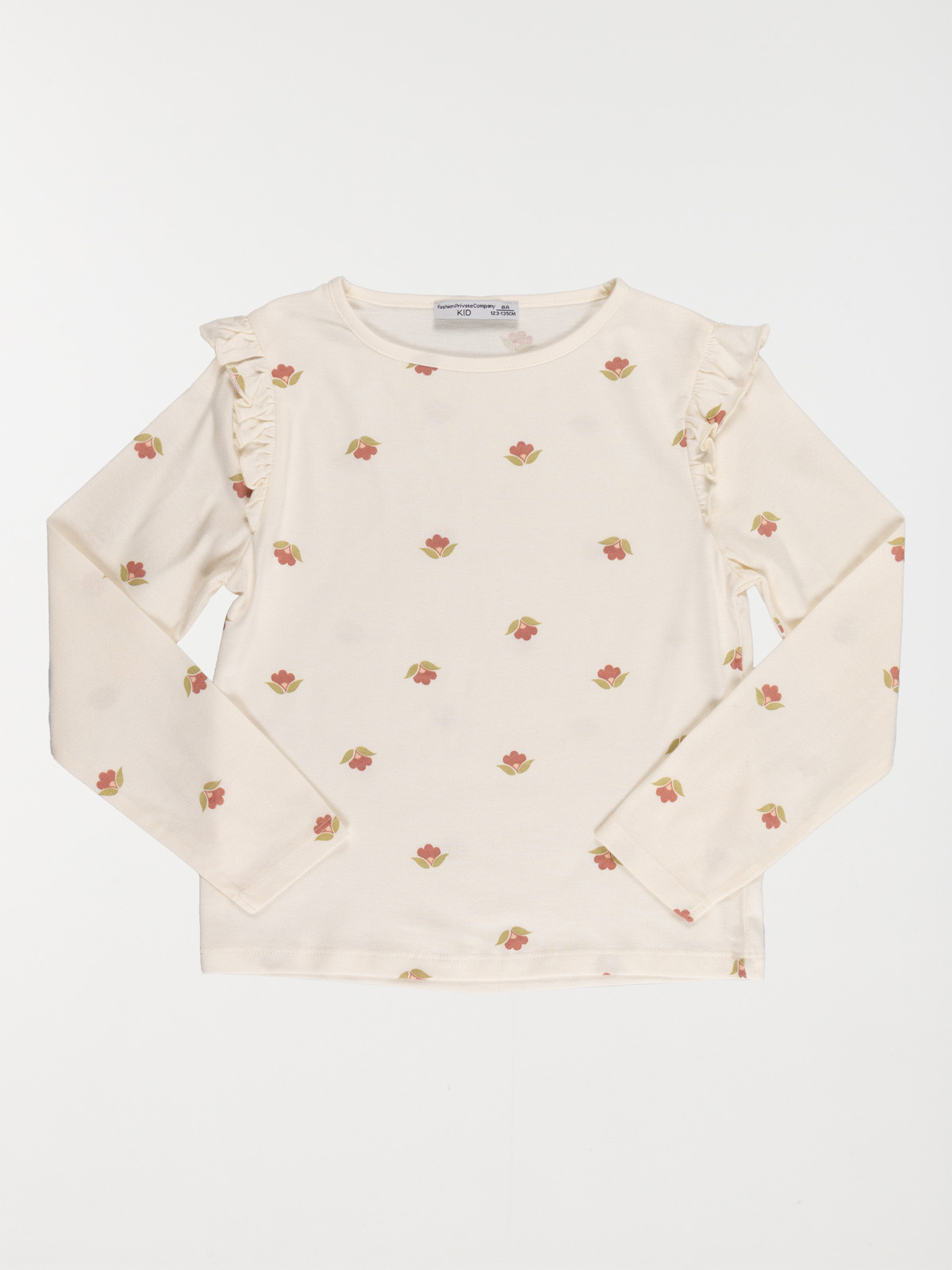 T-shirt écru fleuri fille (3-12A)