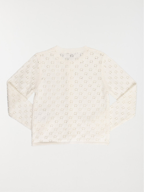 Gilet boutonné écru fille (3-12A) Gilet boutonné écru fille (3-12A)