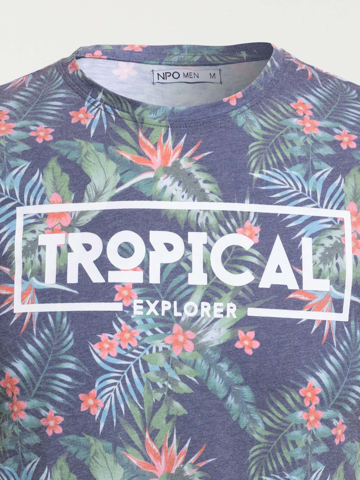 Tee-shirt tropical marine navy homme Tee-shirt tropical marine navy homme