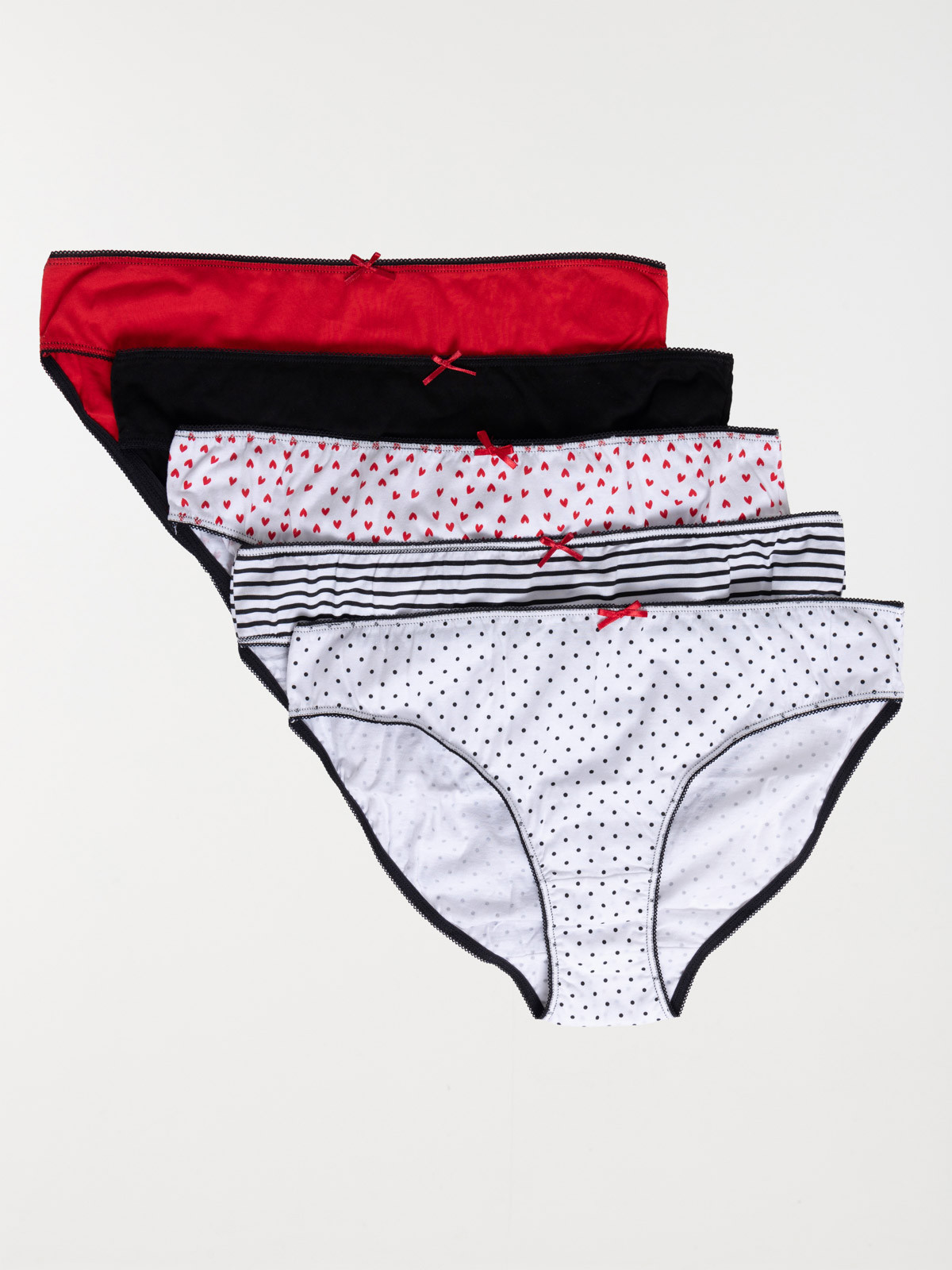 Lot de 5 culottes motifs femme (S-XL)