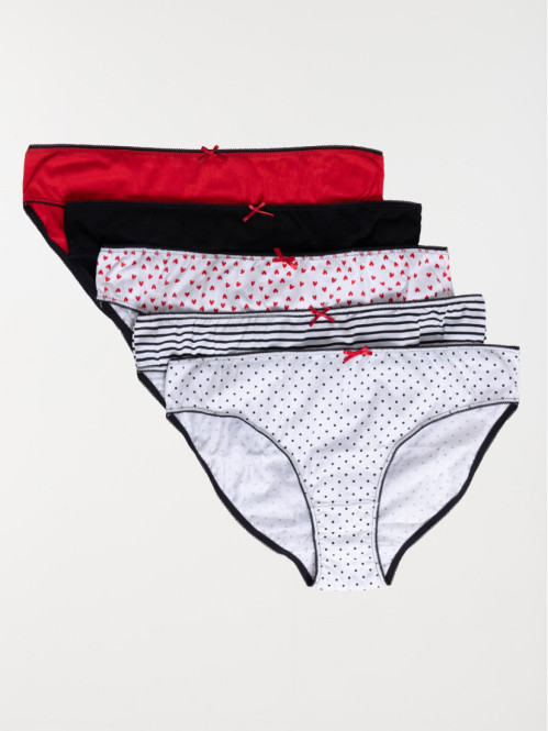 Lot de 5 culottes motifs femme (S-XL)