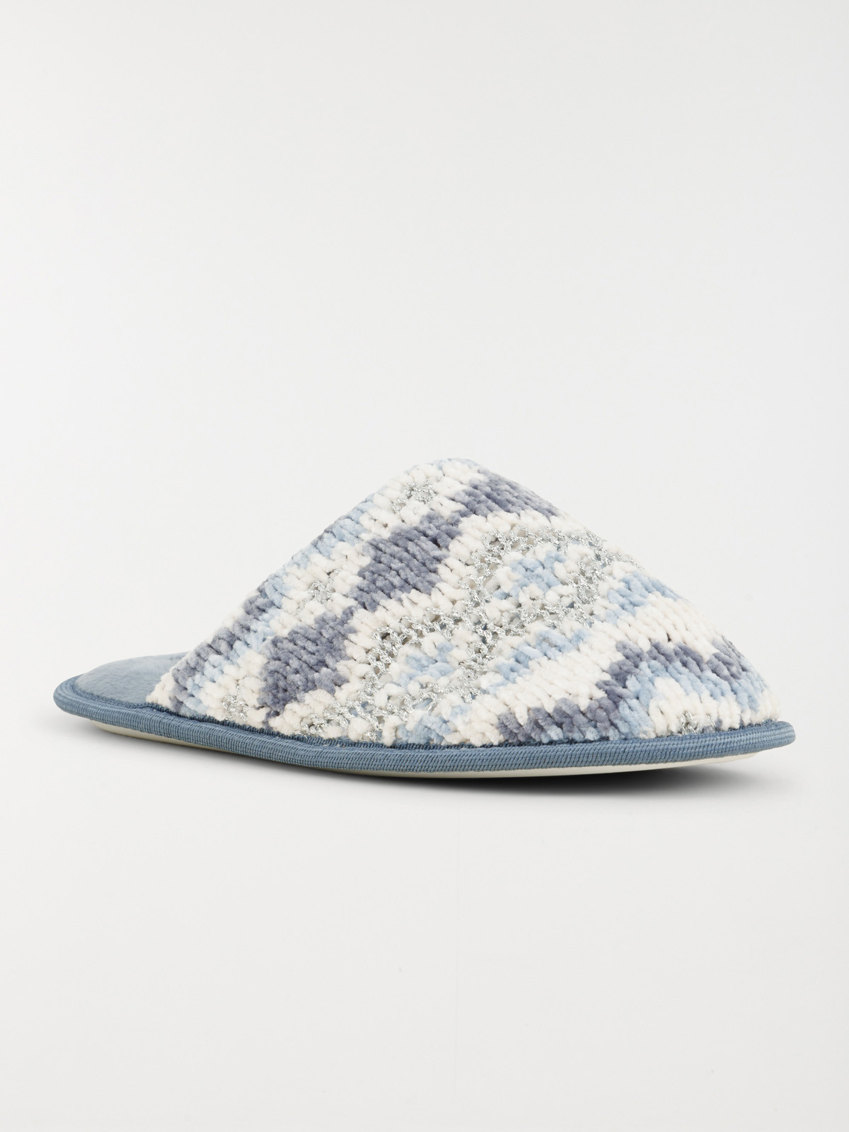 Chausson mule femme bleu (36-41) Chausson mule femme bleu (36-41)