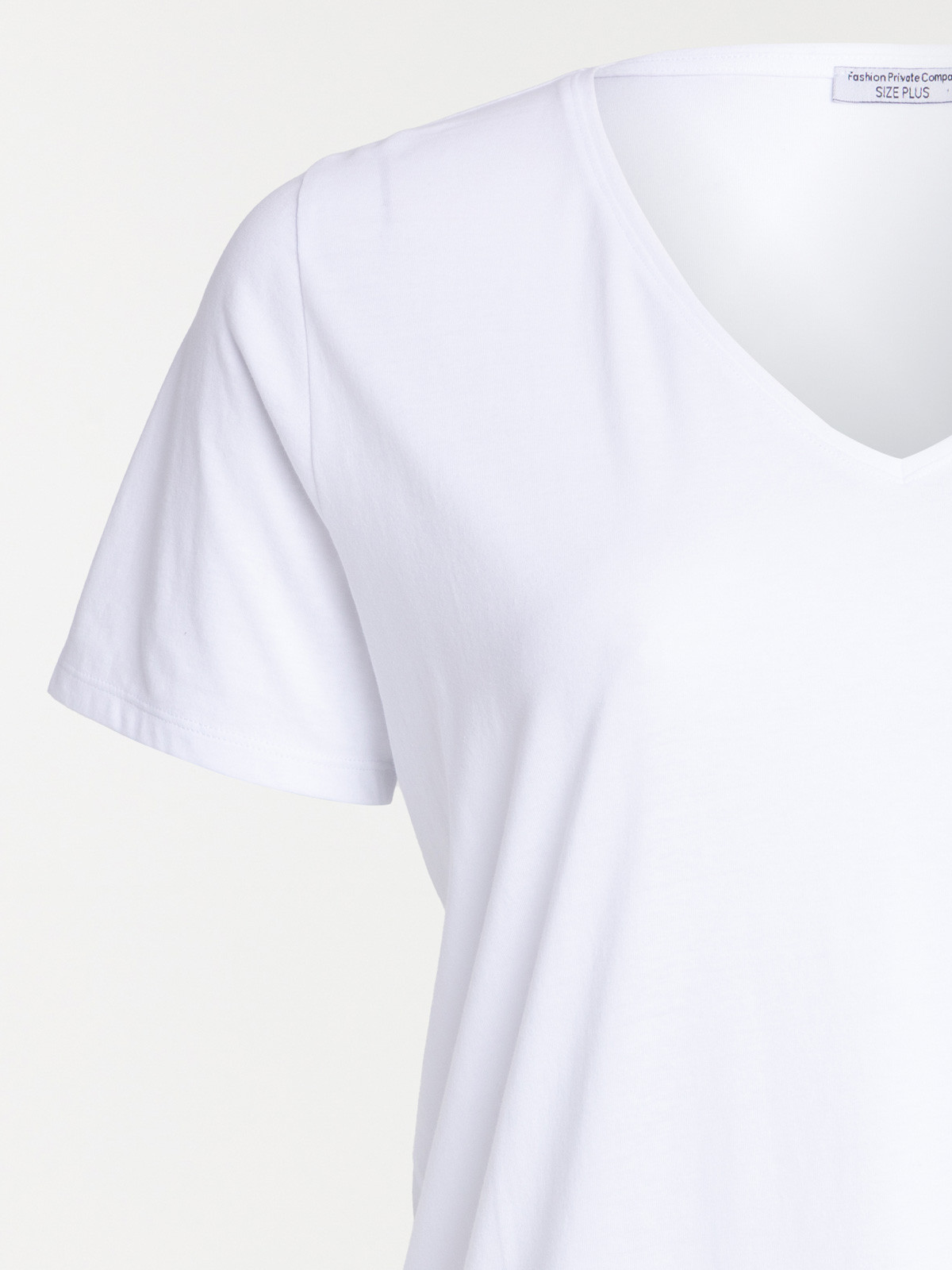 T-shirt col V blanc grande taille femme T-shirt col V blanc grande taille femme