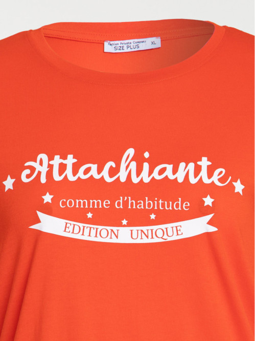 T-shirt message grande taille femme