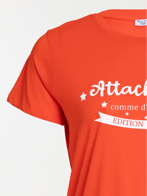 T-shirt message grande taille femme