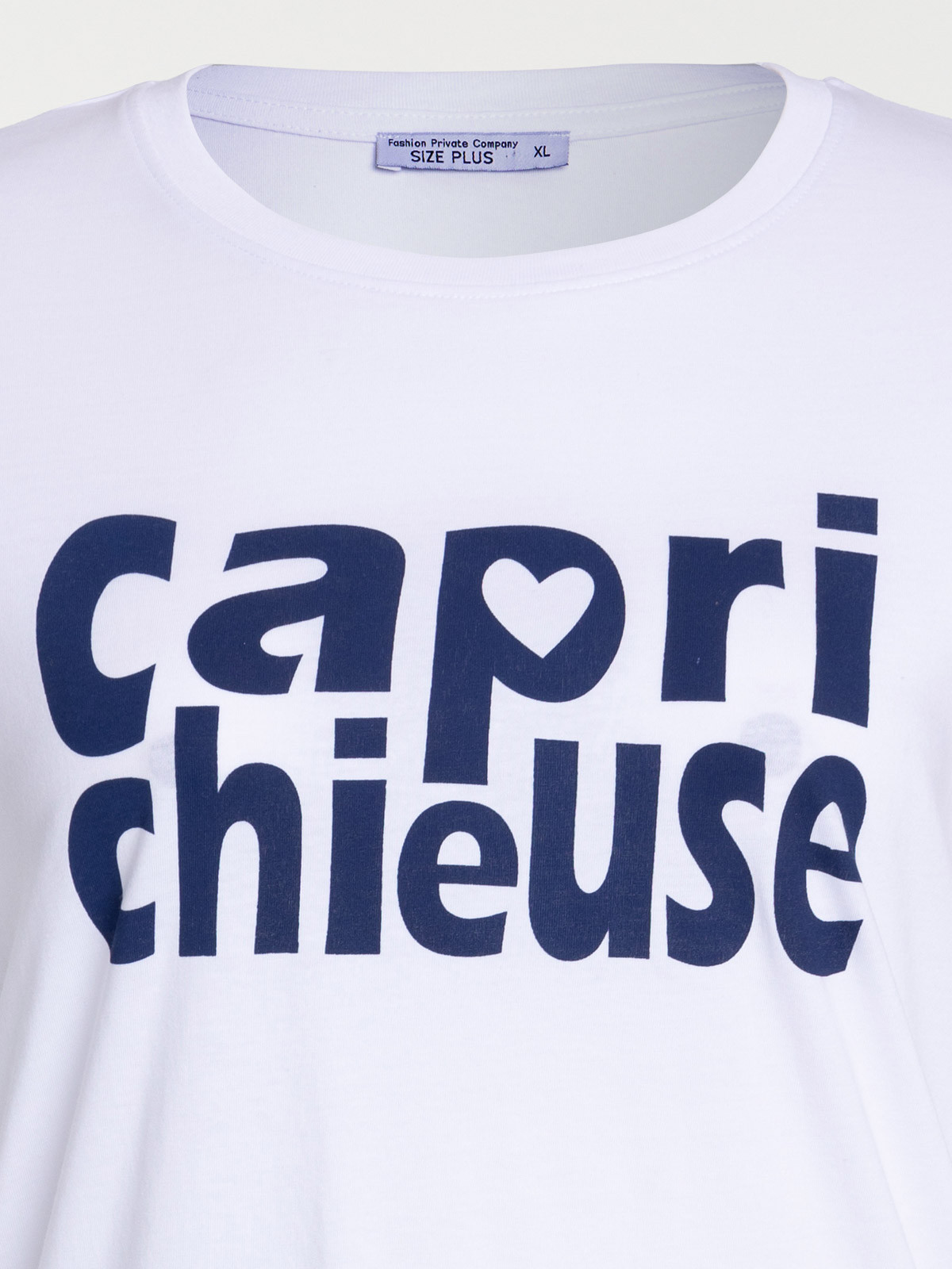 T-shirt grande taille message femme