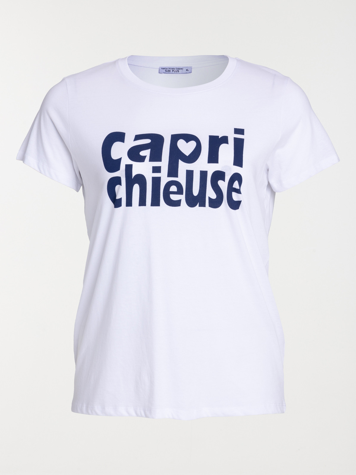 T-shirt grande taille message femme