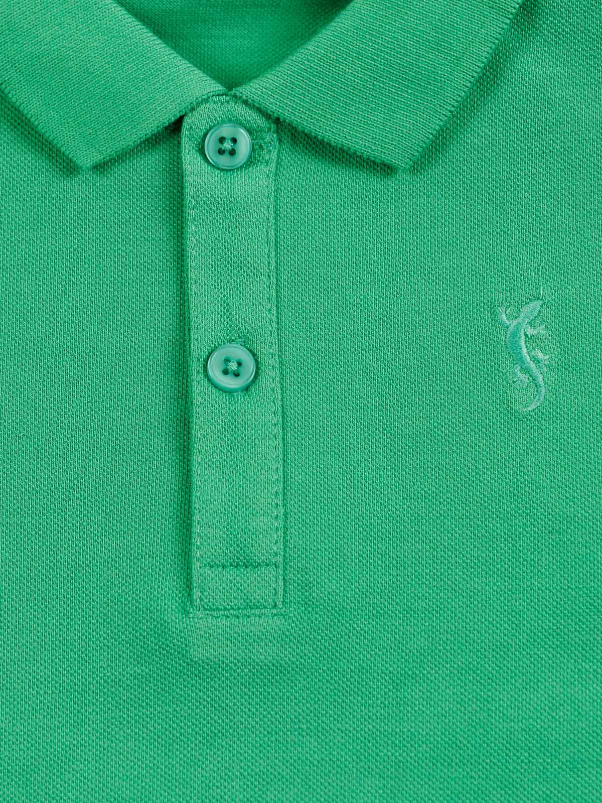 Polo vert 100% coton garçon (3-12A) Polo vert 100% coton garçon (3-12A)