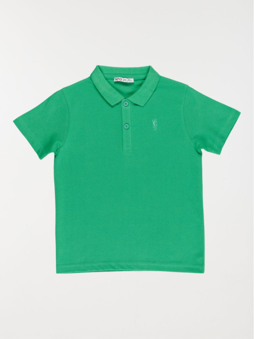 Polo vert 100% coton garçon...