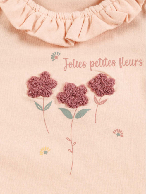 T-shirt petites fleurs fille (3-36M)