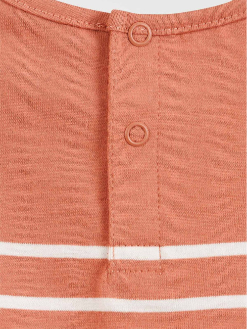 T-shirt rose sauvage rayé garçon (3-36M) T-shirt rose sauvage rayé garçon (3-36M)