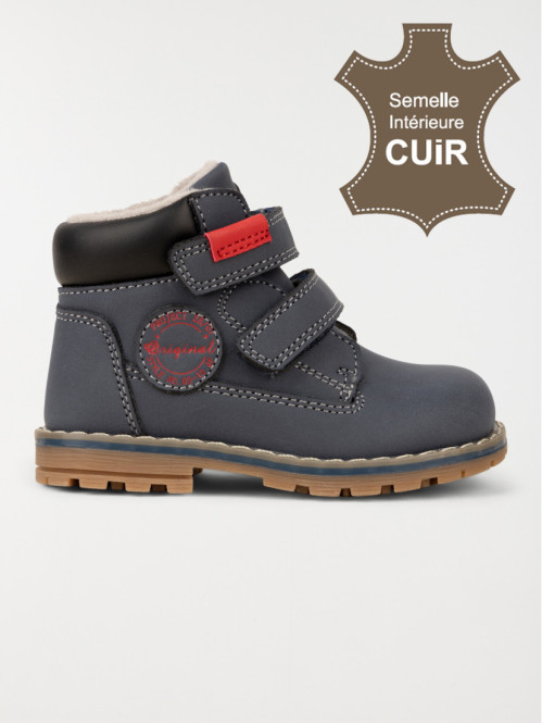 Bottillons scratchs bébé navy (20-23)