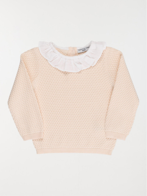Pull col fantaisie fille (3-36M)
