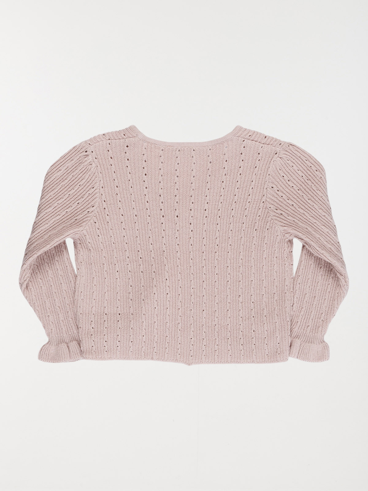 Gilet lilas grey col V fille (3-36M)