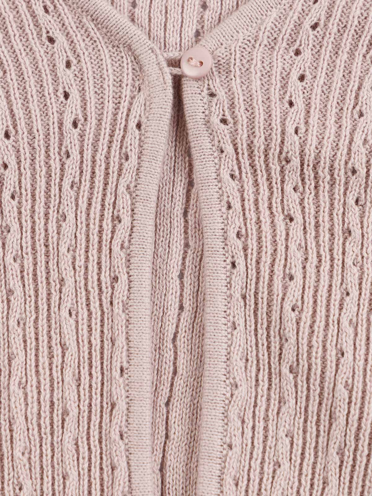 Gilet lilas grey col V fille (3-36M)