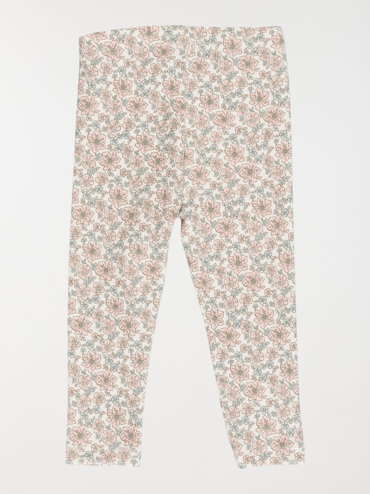 Legging côtelé fleuri fille (3-36M) Legging côtelé fleuri fille (3-36M)