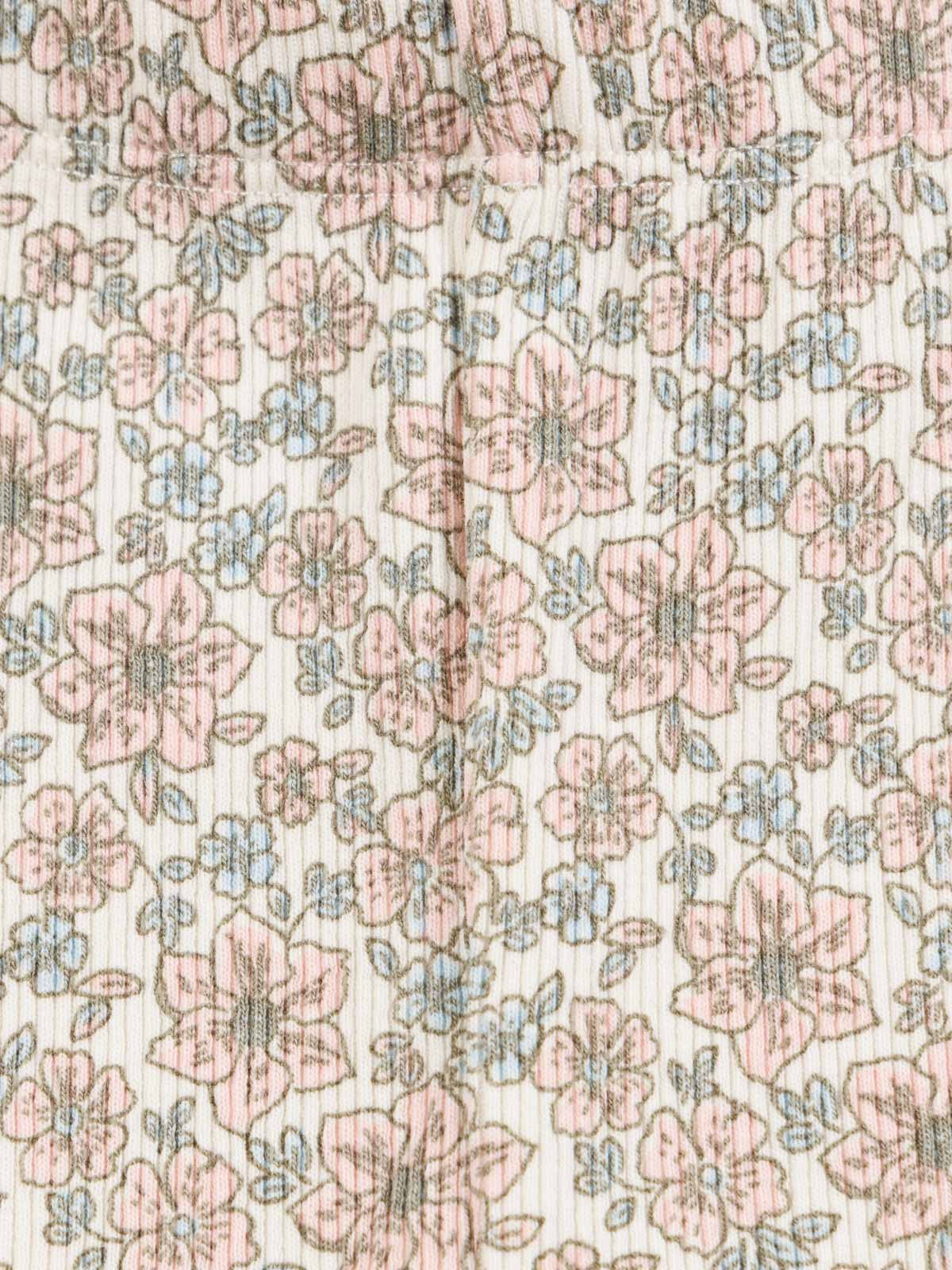 Legging côtelé fleuri fille (3-36M) Legging côtelé fleuri fille (3-36M)