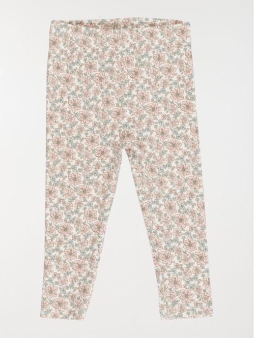 Legging côtelé fleuri fille (3-36M)