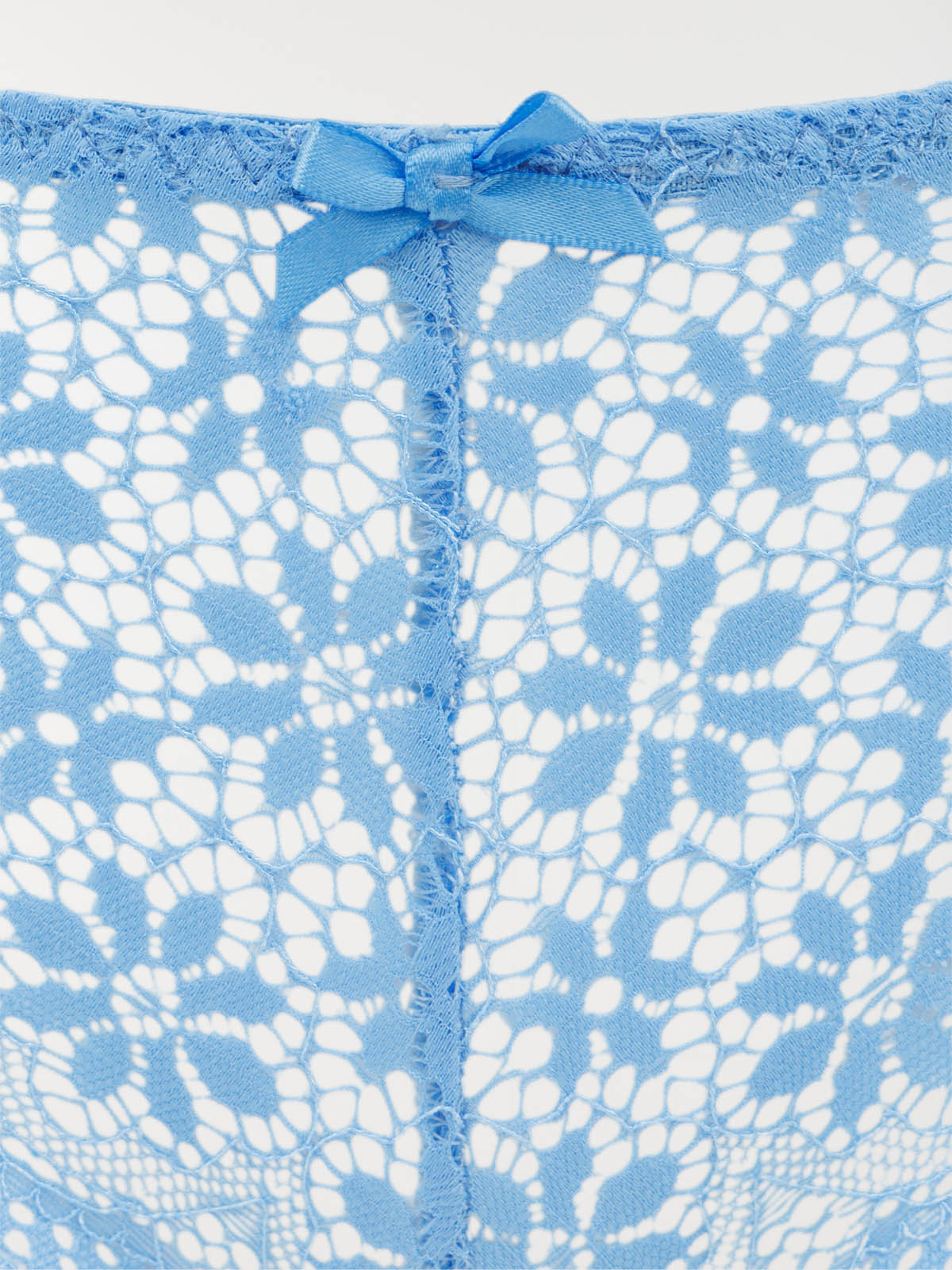 Shorty dentelle bleu ciel femme (S-XL)