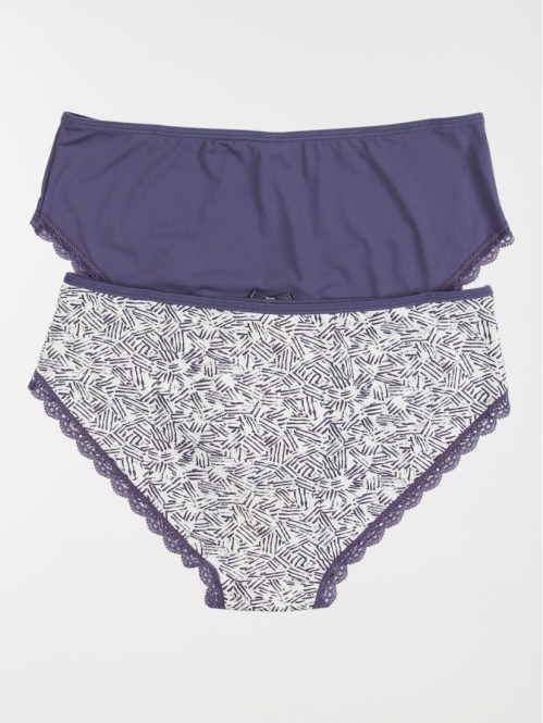 Lot 2 shorties bleu orage femme (S-XL) Lot 2 shorties bleu orage femme (S-XL)