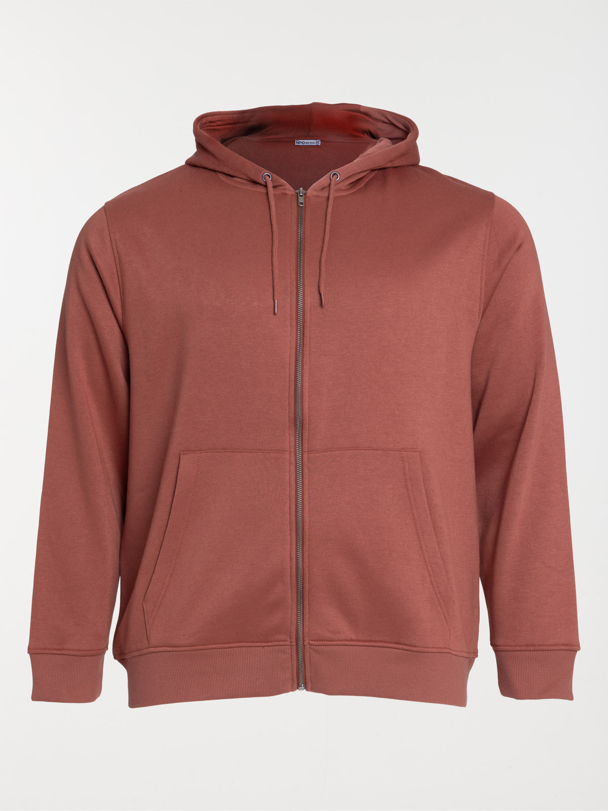 Sweat zippé grande taille homme