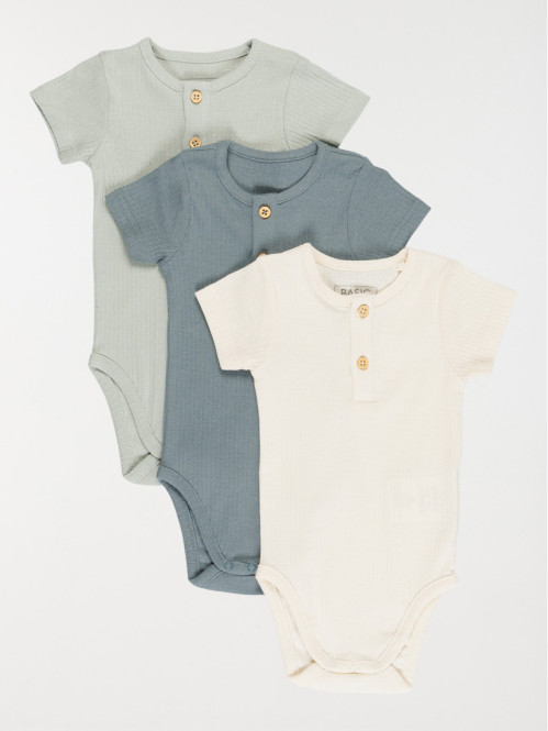 Lot 3 bodies col boutons...
