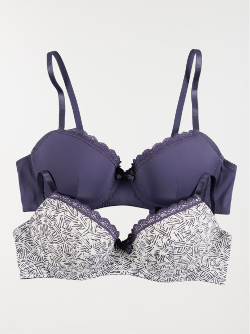Lot 2 soutiens-gorge femme (85B-95E)