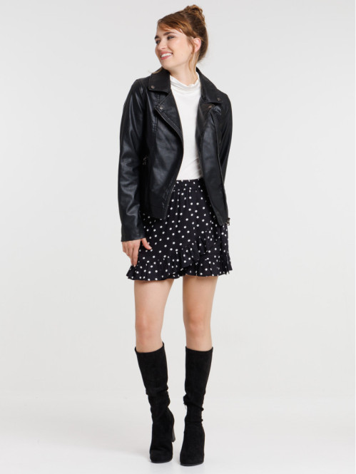 Jupe short à pois femme