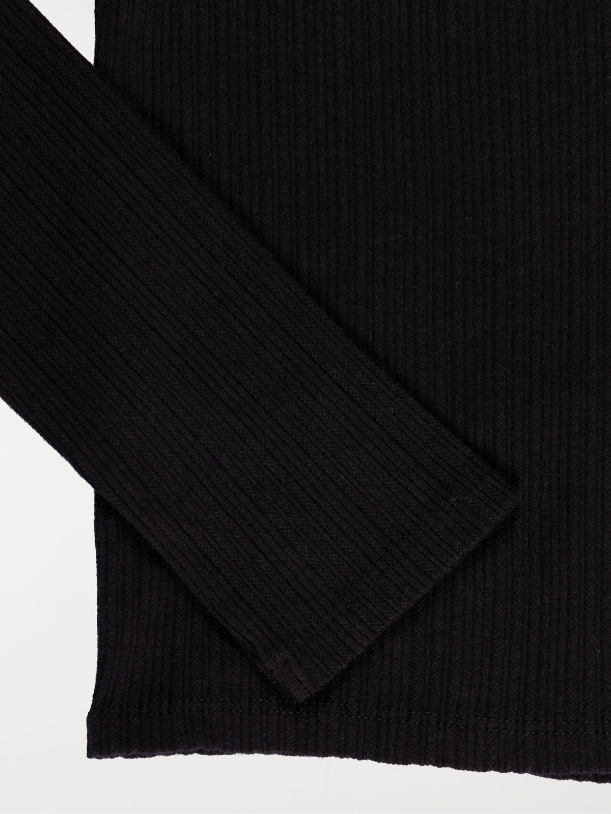 Tee-shirt noir côtelé fille (XXS-M) Tee-shirt noir côtelé fille (XXS-M)