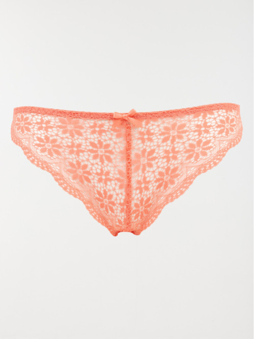 Culotte dentelle corail...