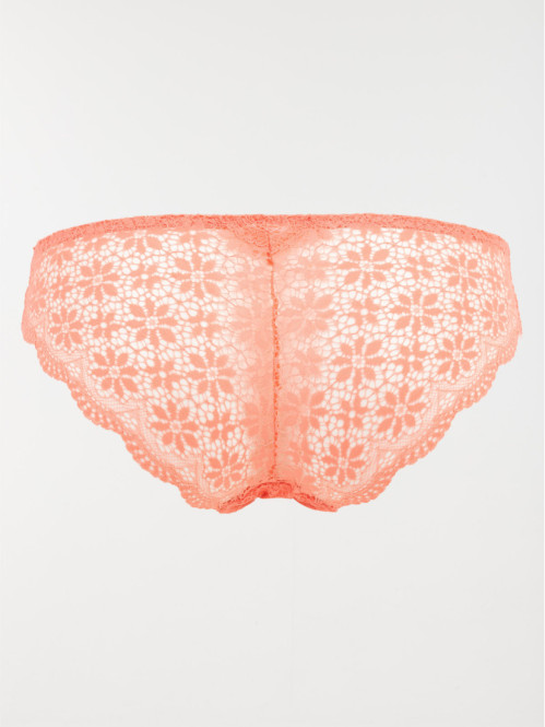 Shorty dentelle corail...