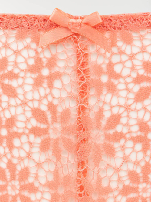 Tanga corail doux dentelle...
