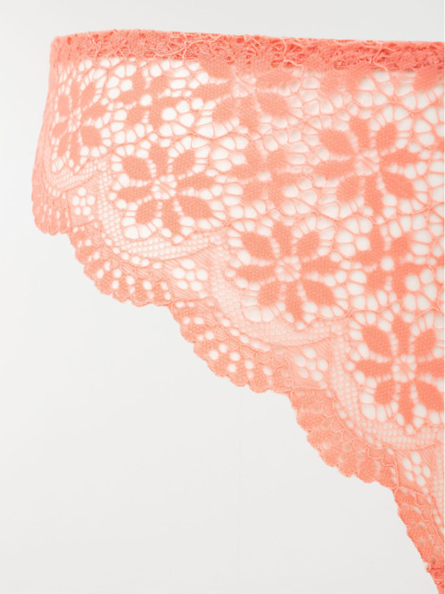 Tanga corail doux dentelle...