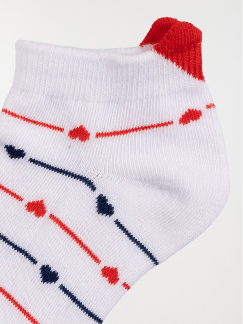 Lot de 3 paires chaussettes coeur femme Lot de 3 paires chaussettes coeur femme