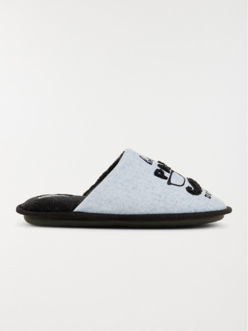 Chaussons mules hommes gris (41-46)