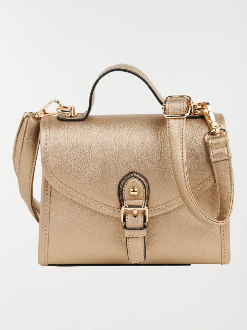 Sac à Main Bandoulière Femme - Cuir Synthétique Blanc - Format Moyen (25x17x9 Cm) - Neuf Sans étiquette