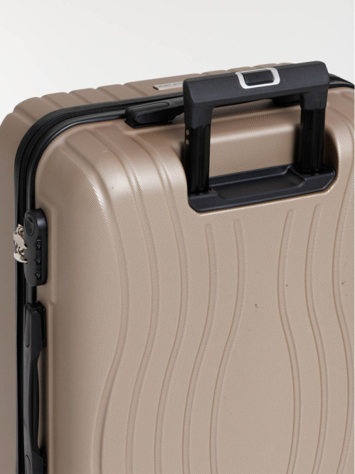 Valise rigide champagne à roulettes Valise rigide champagne à roulettes