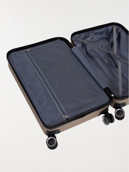 Valise rigide champagne à roulettes Valise rigide champagne à roulettes
