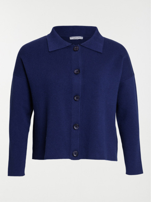 Gilet boutonné grande taille femme