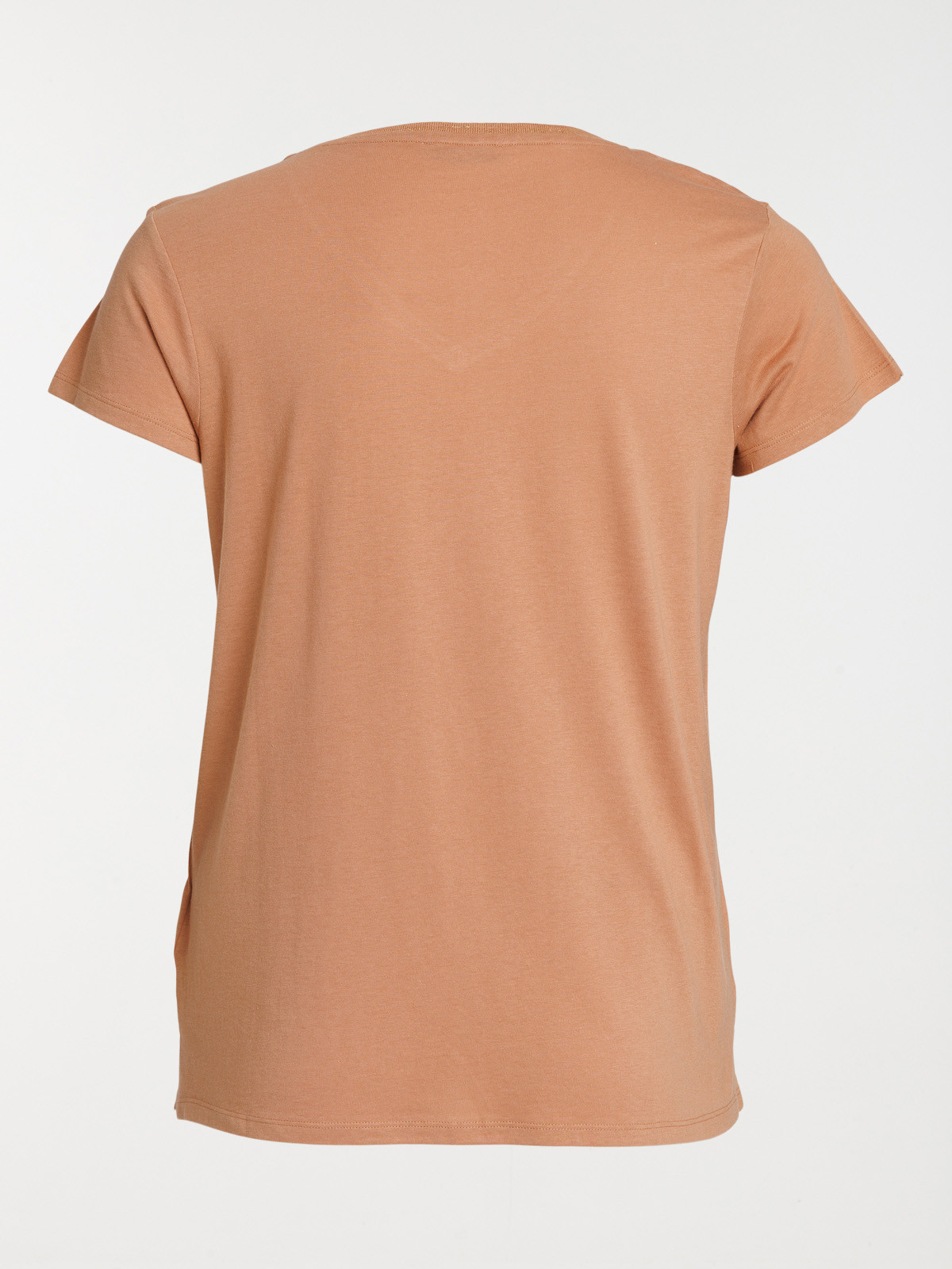 T-shirt col V camel grande taille femme T-shirt col V camel grande taille femme