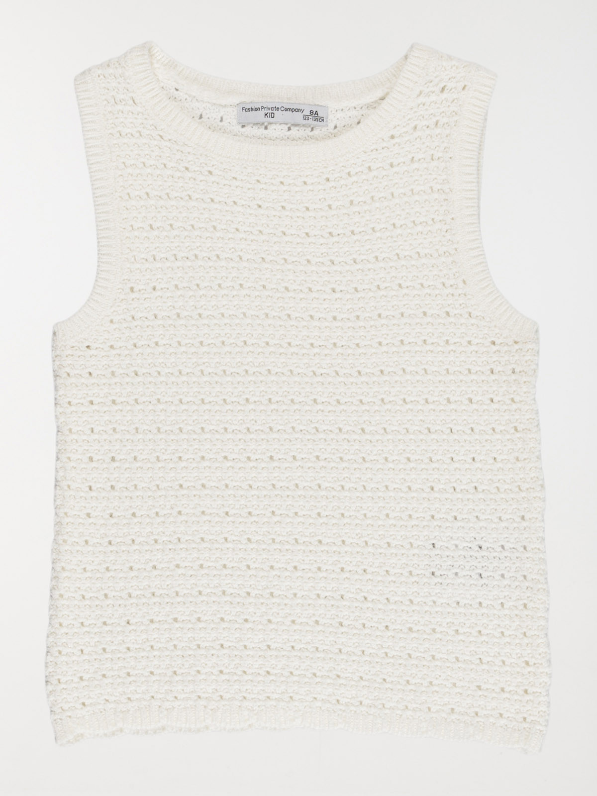 Débardeur crochet écru fille (3-12A)