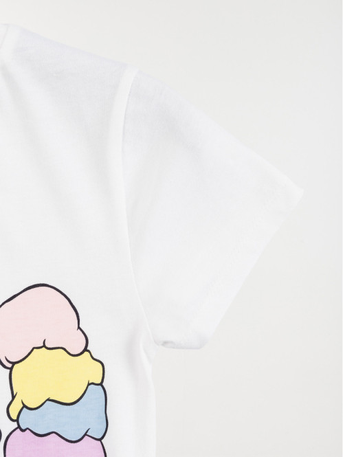 Tee-shirt blanc Stitch...