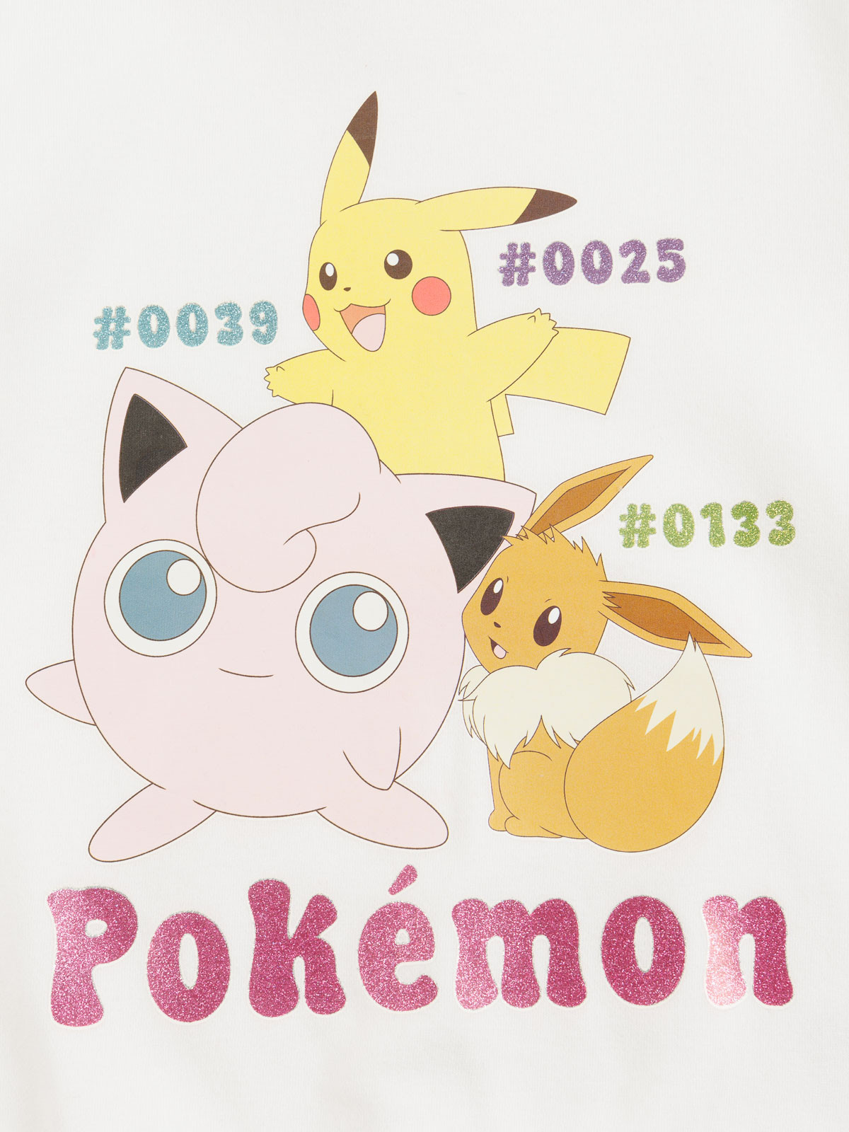 Sweat écru Pokémon fille (3-12A) Sweat écru Pokémon fille (3-12A)