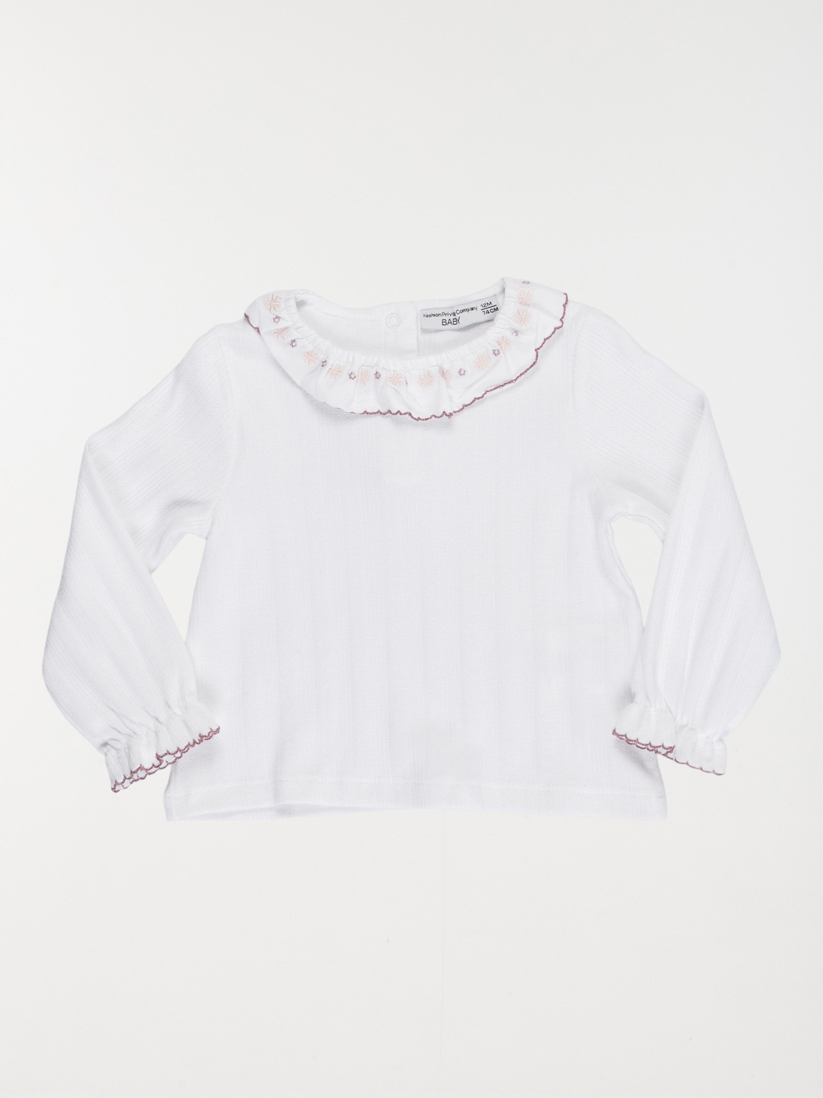 T-shirt col fantaisie fille (3-36M)